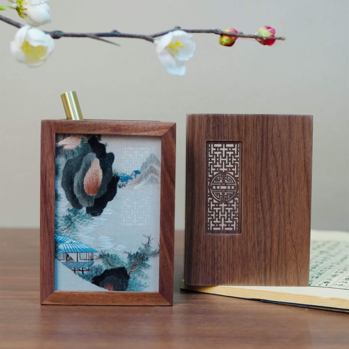 Hand Embroidery Pen Holder I Vintage Gift For Him I XIU