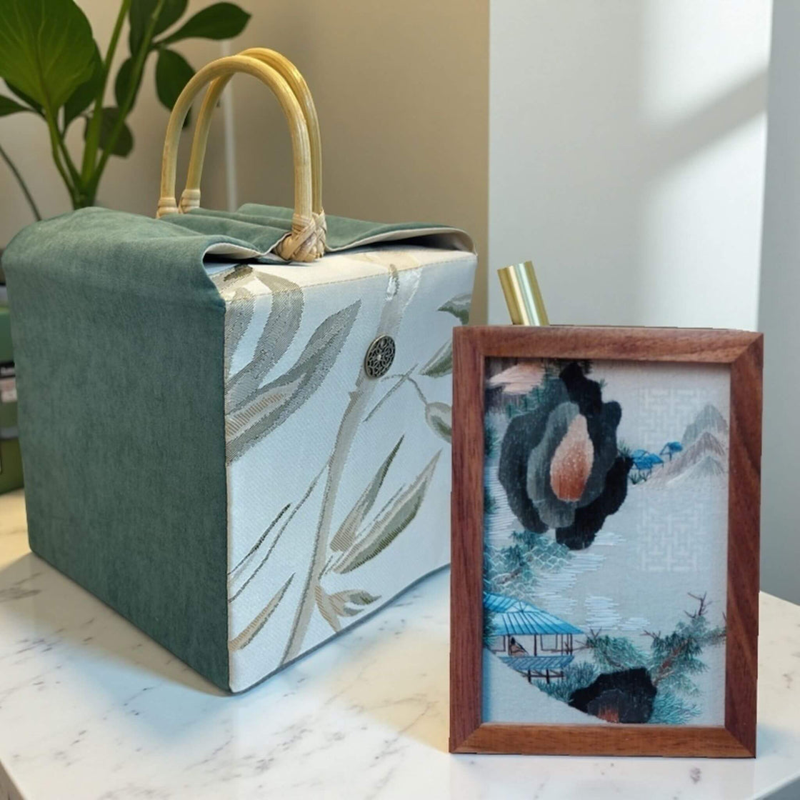 Hand Embroidery Pen Holder I Vintage Gift For Him I XIU