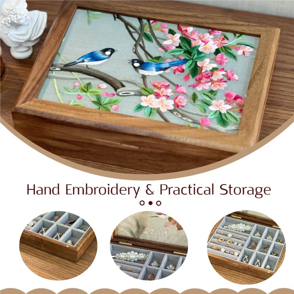 Hand-sewing Jewelry box I Best gift for women I XIU
